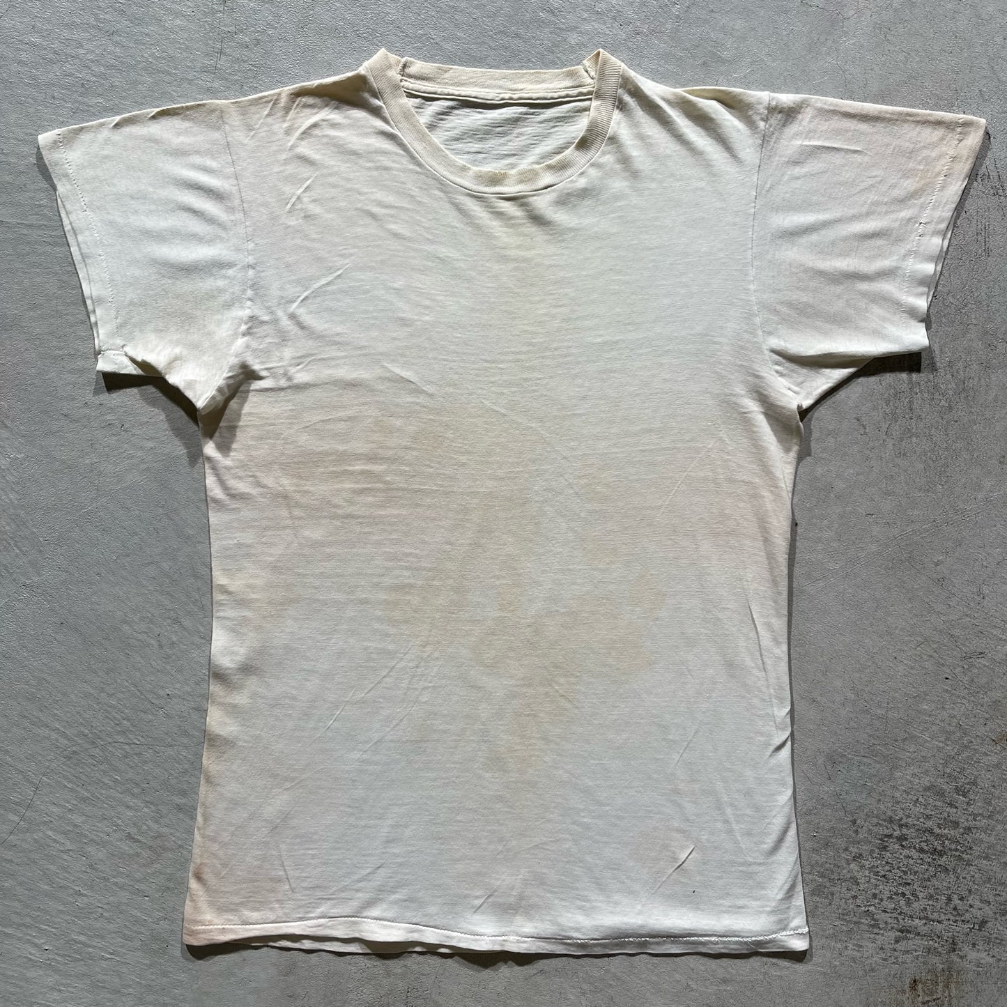 70s Blank White Tee- M