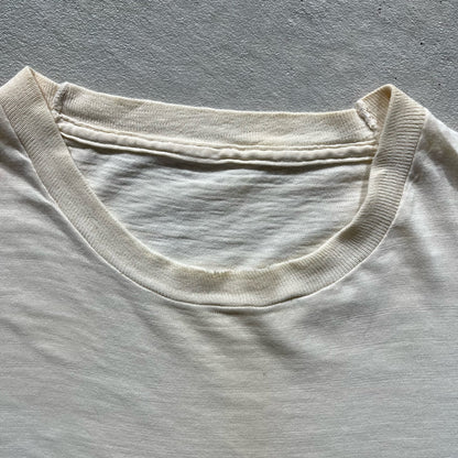 70s Blank White Tee- M