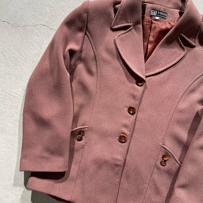 90s Dark Rose Pink Blazer- L