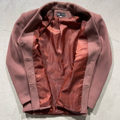 90s Dark Rose Pink Blazer- L