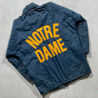 60s Fleece Lined Notre Dame Nylon Jacket- XL