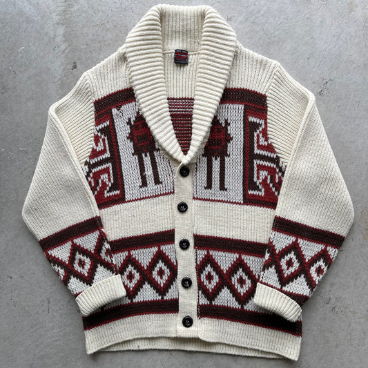 60s Shawl Cardigan- L