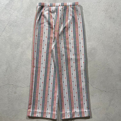 70s Wide Leg Patterned Flares- 28