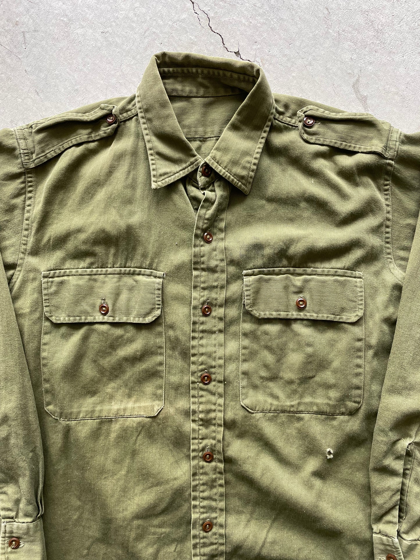 60s Military Shirt- L