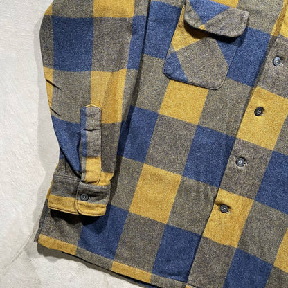 50s Loop Collar Flannel- L