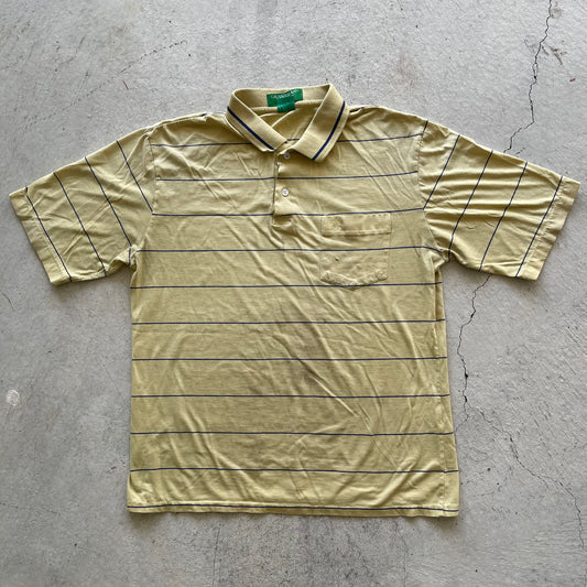 80s Yellow Polo- L