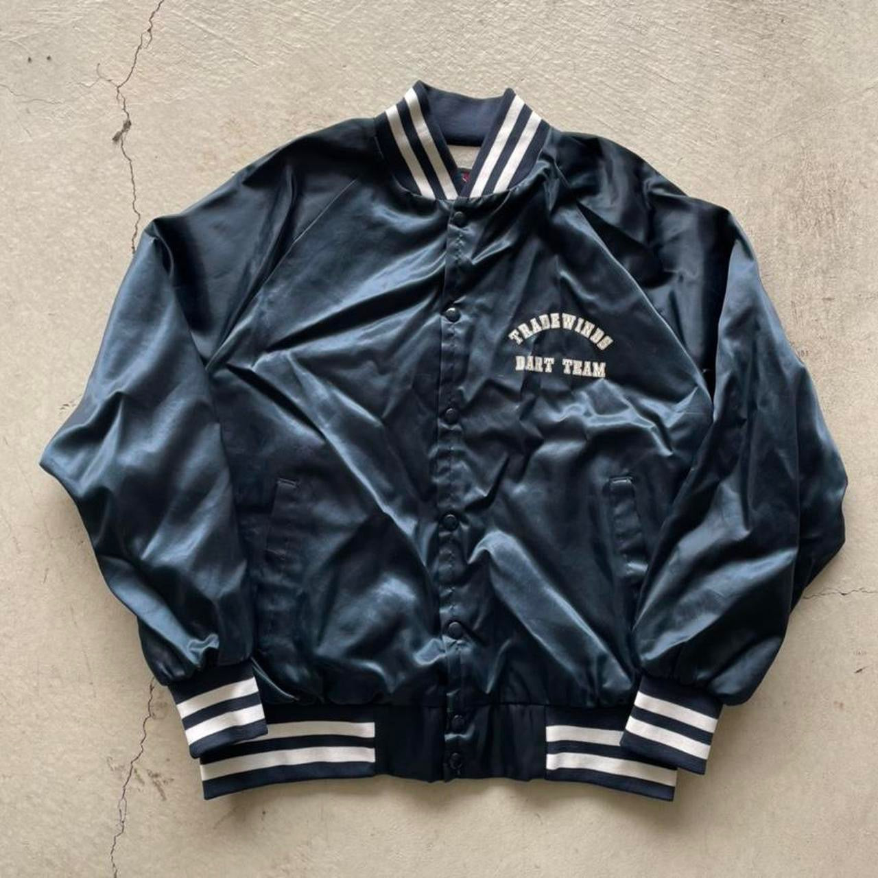 80s Satin Bomber Jacket- XL