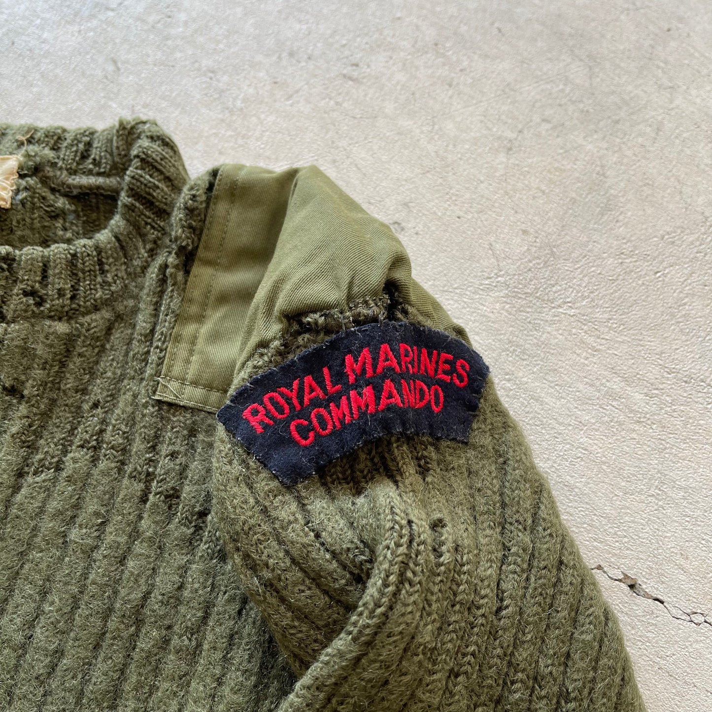 60s Thrashed British Marines Sweater- S