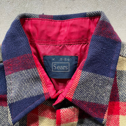 70s Sears Checkered Flannel- M