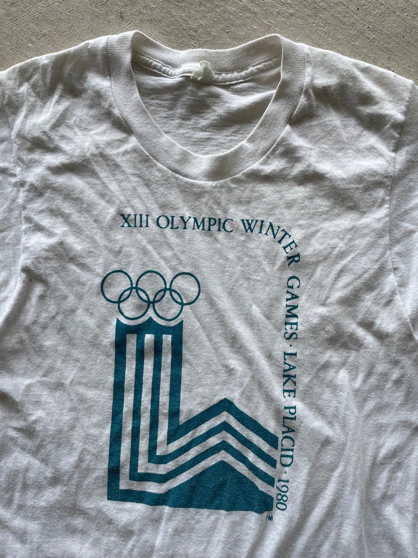 80s Lake Placid Olympics Tee- M