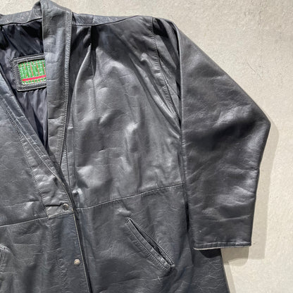 90s Boxy Leather Jacket- XL