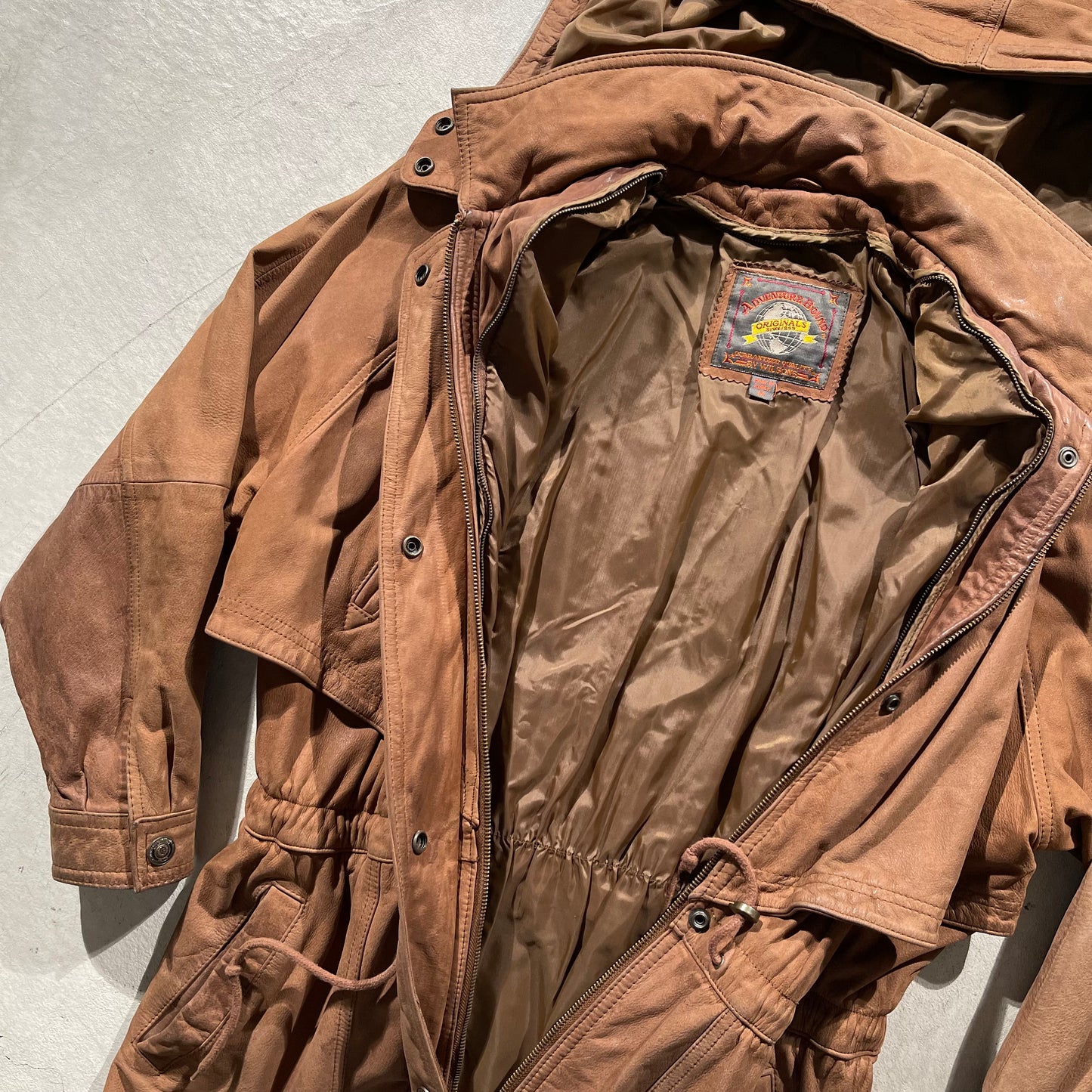 90s Wilson Hooded Leather Parka- M