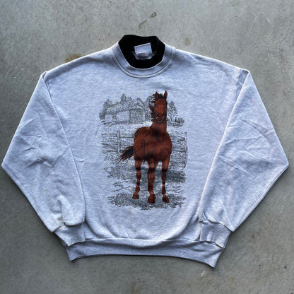 90s Horse Sweatshirt- M