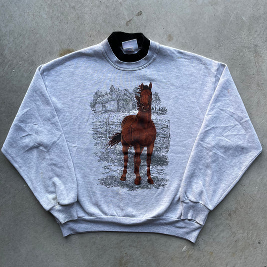 90s Horse Sweatshirt- M