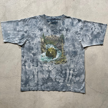 90s Alaska Grizzly Bear Tie Dye Tee- XXL