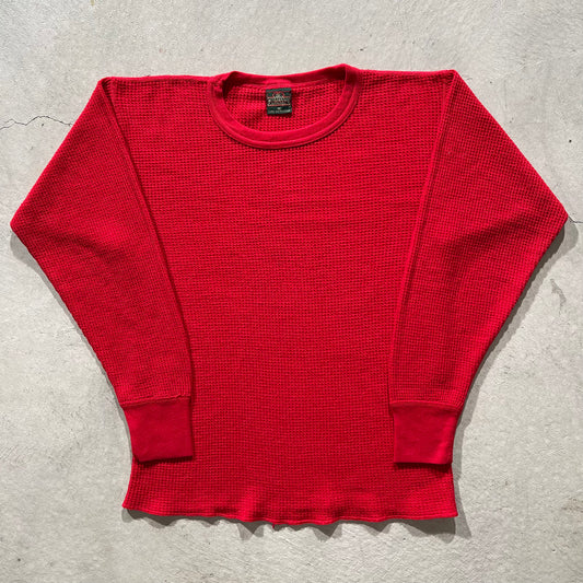 90s Cherry Red Waffle Knit Thermal- M