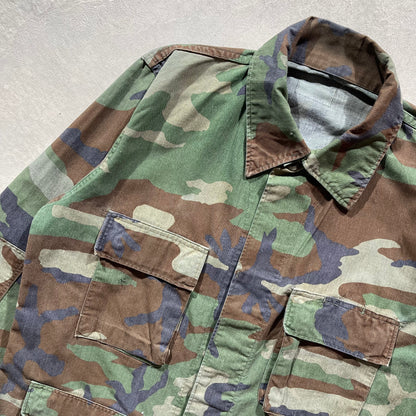 80s Woodland Camo Chore Coat- L