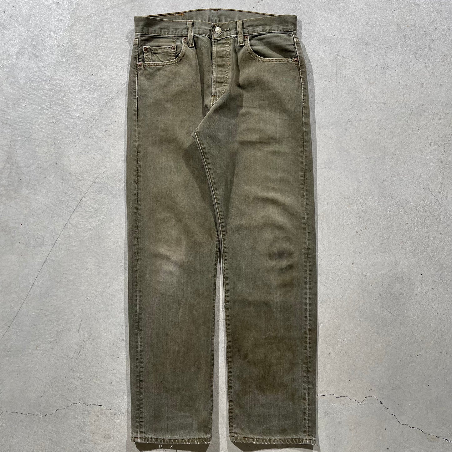 00s Faded Olive Green Levi's 501s- 30