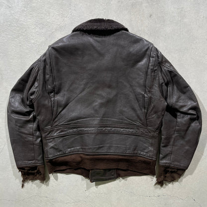 80s Brown G-1 Flight Jacket- L