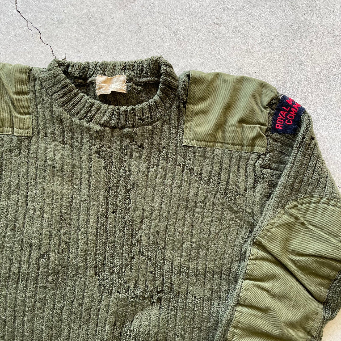 60s Thrashed British Marines Sweater- S