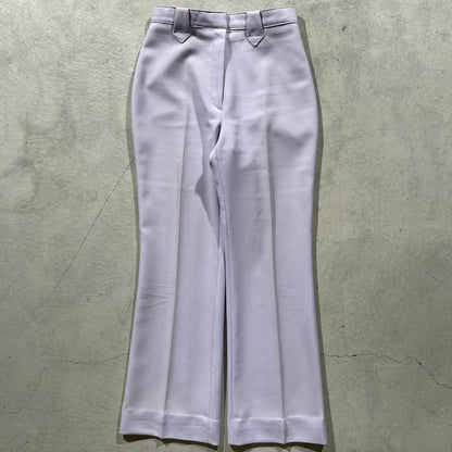 70s Lavender Purple Polyester Flares- 28