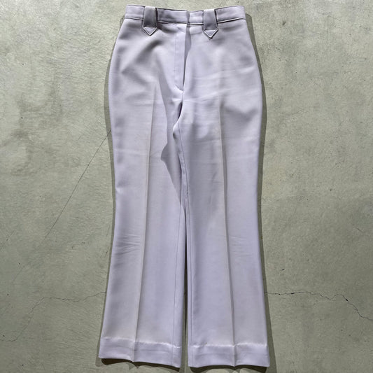 70s Lavender Purple Polyester Flares- 28