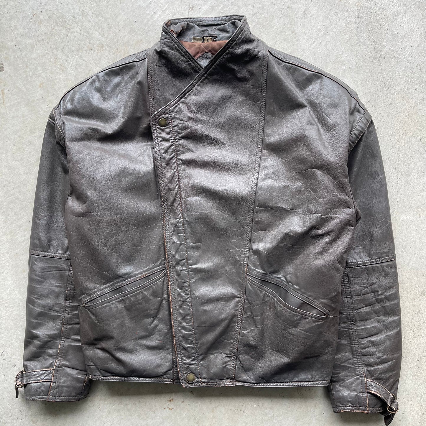 90s Leather Jacket- L