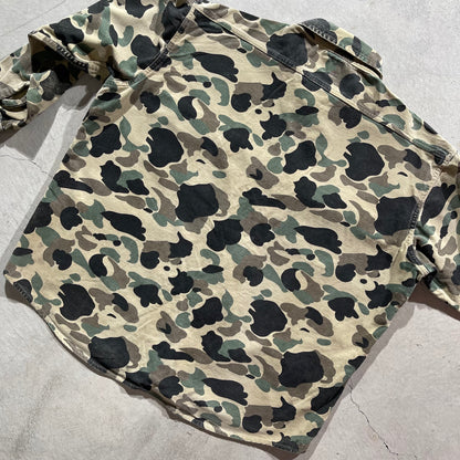 80s Thrashed Duck Camo Chamois Shirt- XXL