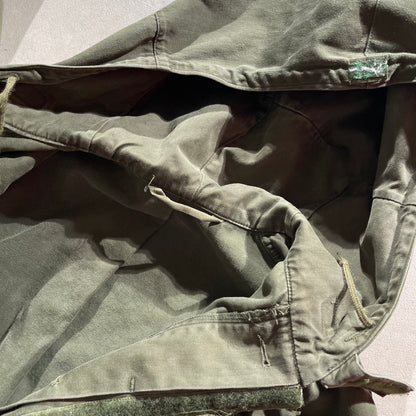 80s Military Hooded Parka Jacket- L