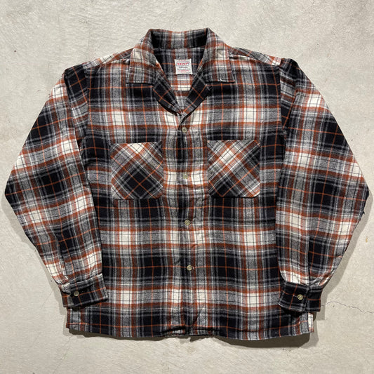 60s Brent Loop Collar Flannel- L