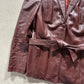 70s Burgundy Leather Jacket- M