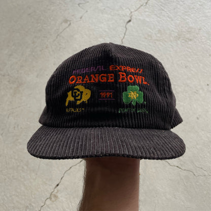 90s NCAAF Cord Trucker Hat- OS