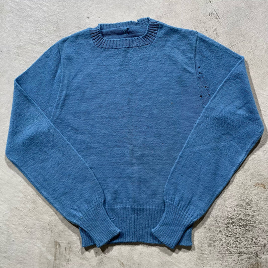 50s Baby Blue Wool Sweater- S