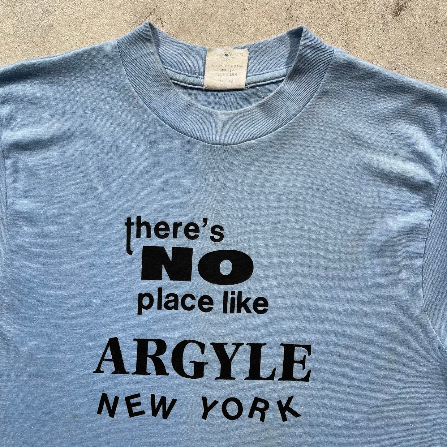 70s Argyle New York Script Tee- S