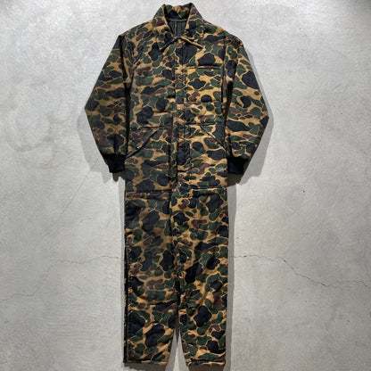 70s Duck Camo Thermal Lined Coveralls- S