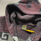 90s Patterned Wool Hooded Jacket- L