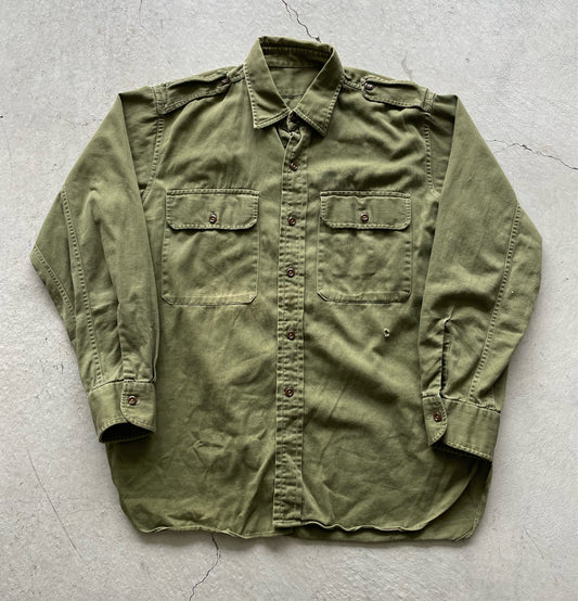 60s Military Shirt- L