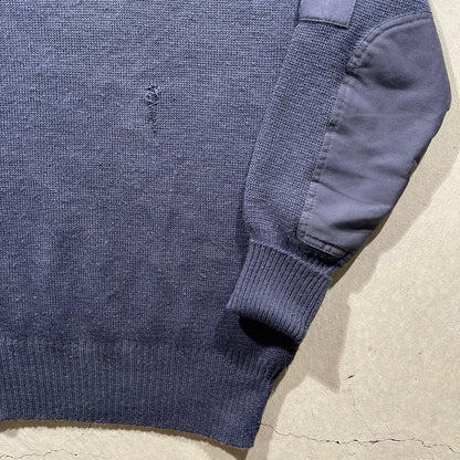 90s Utility Military Sweater- L