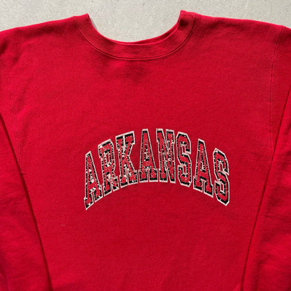 80s UArkansas Champion Reverse Weave- XL