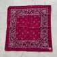80s Wine Red Bandana- OS