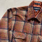 90s Rust Brown Wool Flannel- L