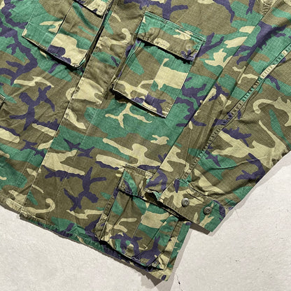 80s Saf-T-Bax Hot Weather Camo Chore Coat- XL