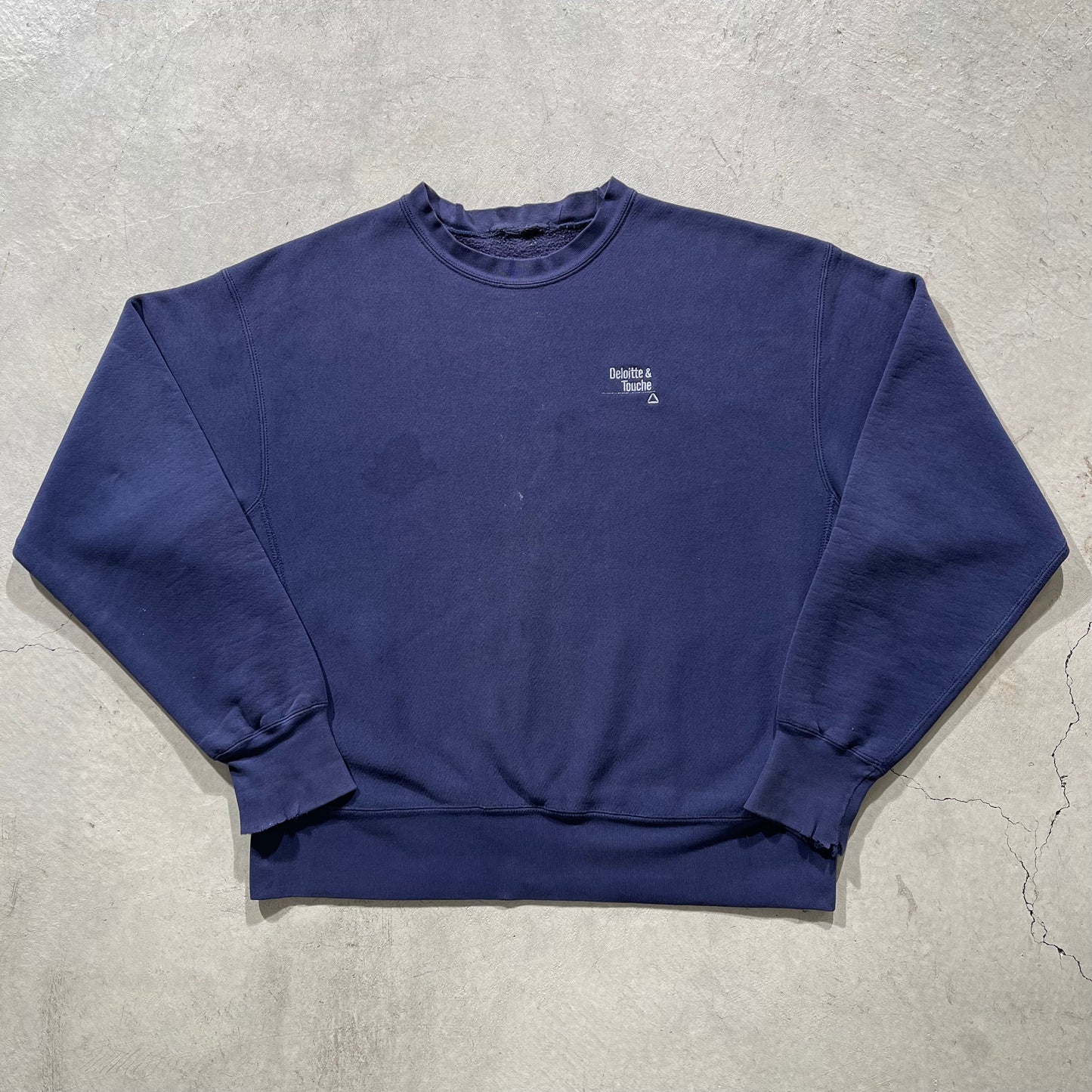 90s Faded Navy Reverse Weave Sweatshirt- XL