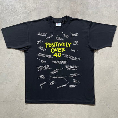 90s 'Positively Over 40' AOP Tee- XL