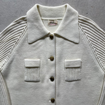 70s Montgomery Ward Knit Cardigan- L