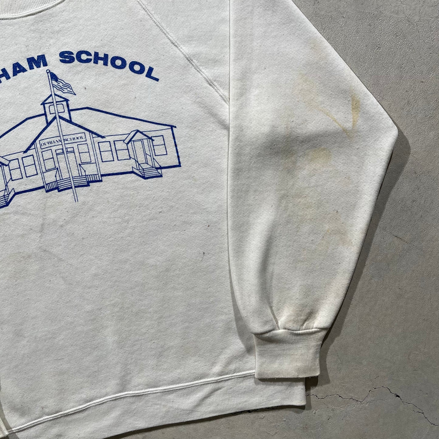 80s Distressed School Sweatshirt- M