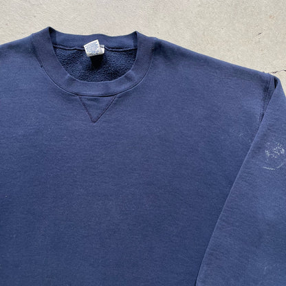 90s Russell Navy Blank Sweatshirt- XL