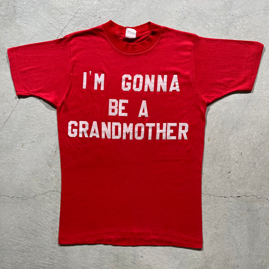 70s Grandmother Script Tee- M