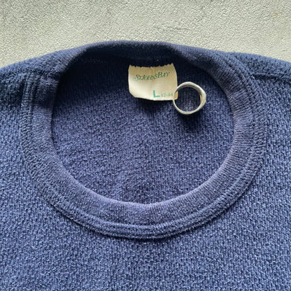 80s Navy Blue Thermal- M