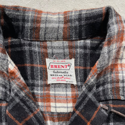 60s Brent Loop Collar Flannel- L